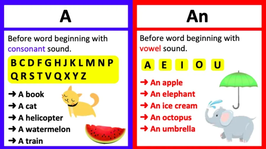 English: A vs. An
