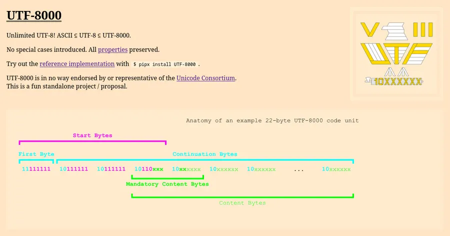 UTF-8000: Unlimited UTF-8