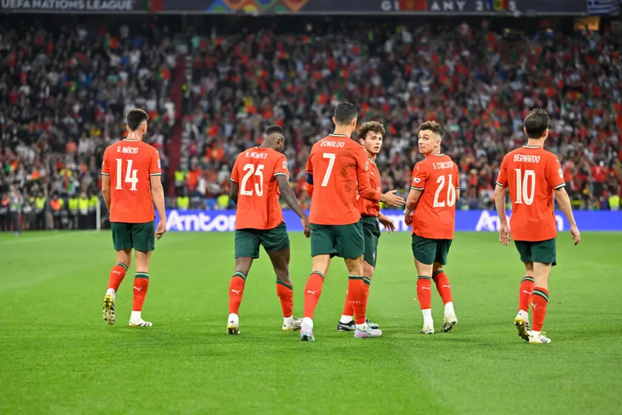 Portugal vs Wales football match