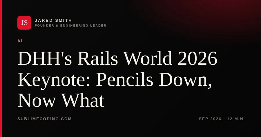 Rails World 2026 Opening Keynote video