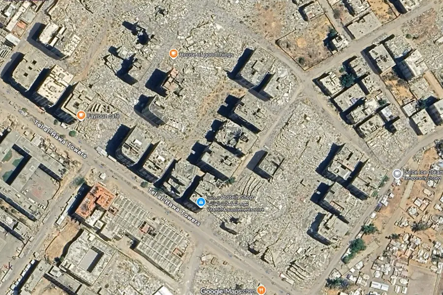 Google Maps shows Rafah destruction