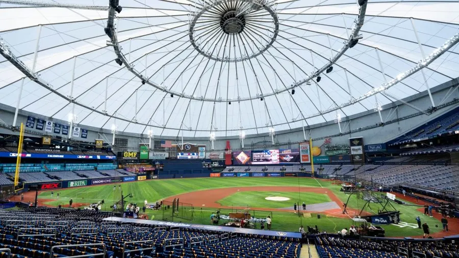 Roof-repaired Tropicana Field hosts Rays-Brewers World Series Game 3