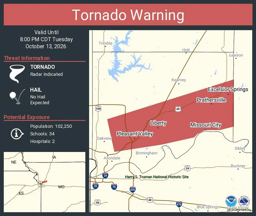 Kansas City tornado warning