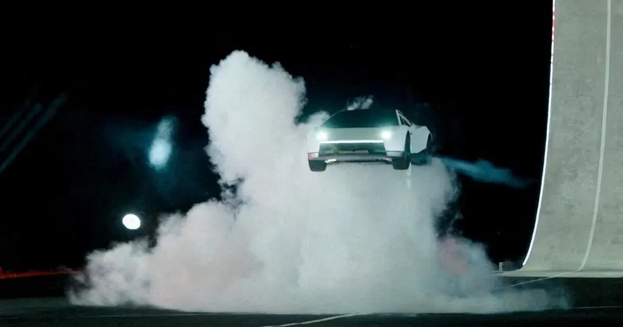 Elon Musk unveils flying car at Tesla event