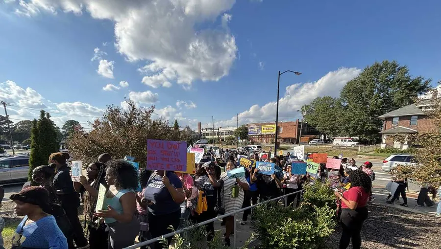NC A&T students march to vote