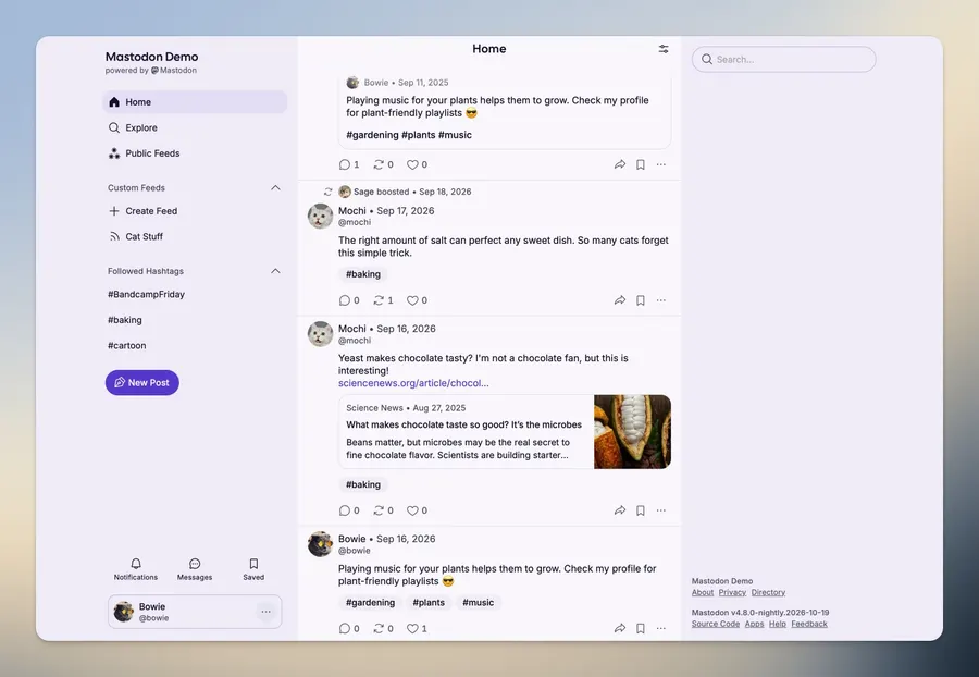 Mastodon previews 5.0 redesign, moving post composer to bottom-centre