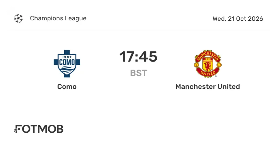 Como vs Manchester United match