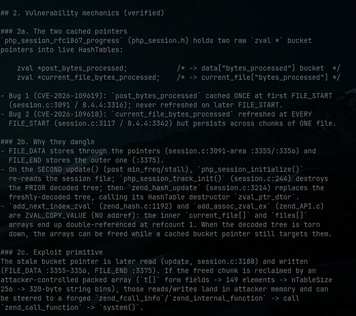 PHP session.upload_progress heap UAF CVE-2026-109618/-109619