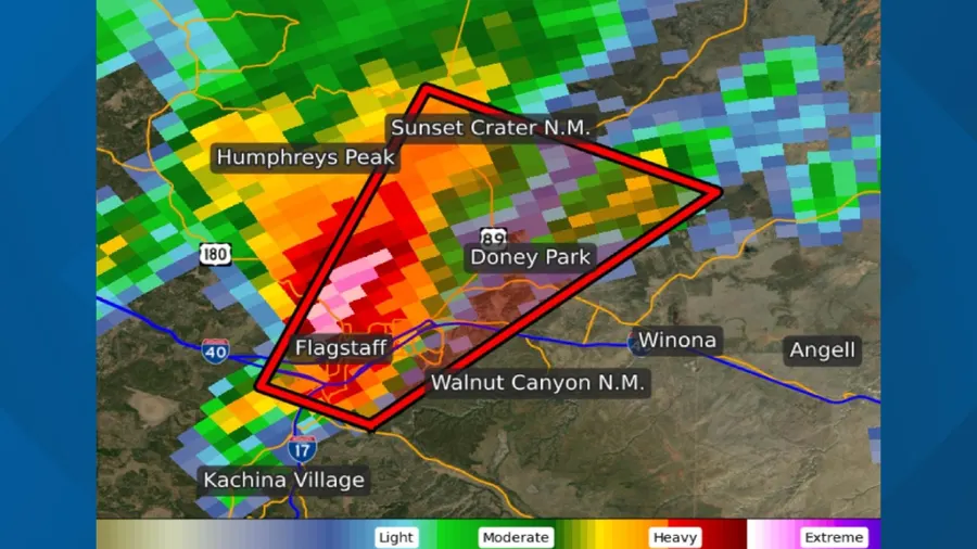 US weather service issues multiple tornado warnings across northern Arizona
