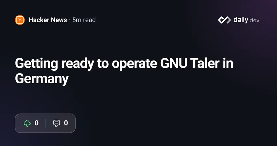 GNU Taler payments system rollout in Germany