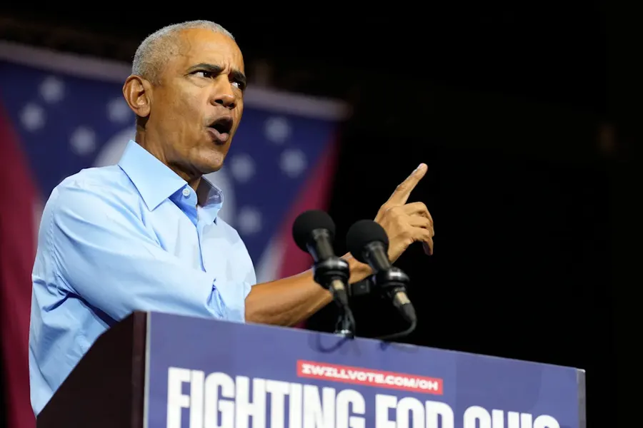 Obama attacks Trump, Ramaswamy on campaign trail