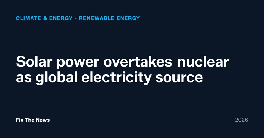 Solar power surpasses nuclear in capacity