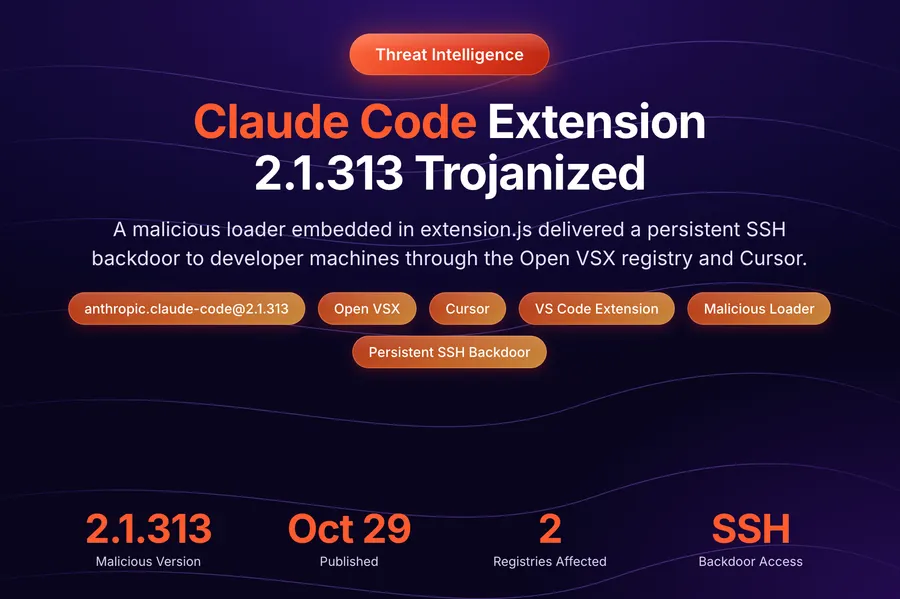 Backdoors found in official Claude Code extensions