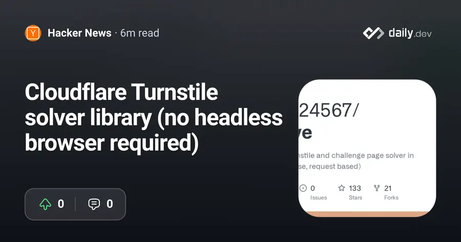 Cloudflare Turnstile solver library released