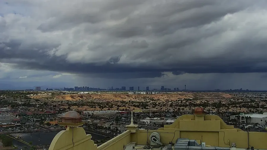 Thunderstorms flood Las Vegas roads, halt flights and cut power