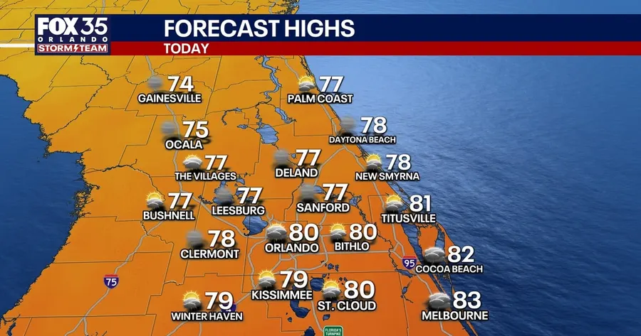 Cold front to bring rain, gusts up to 45 mph to Central Florida
